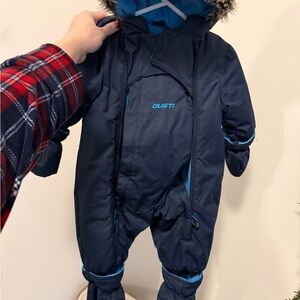 Gusti Navy Blue Snowsuit with Fur Trim 6 months size